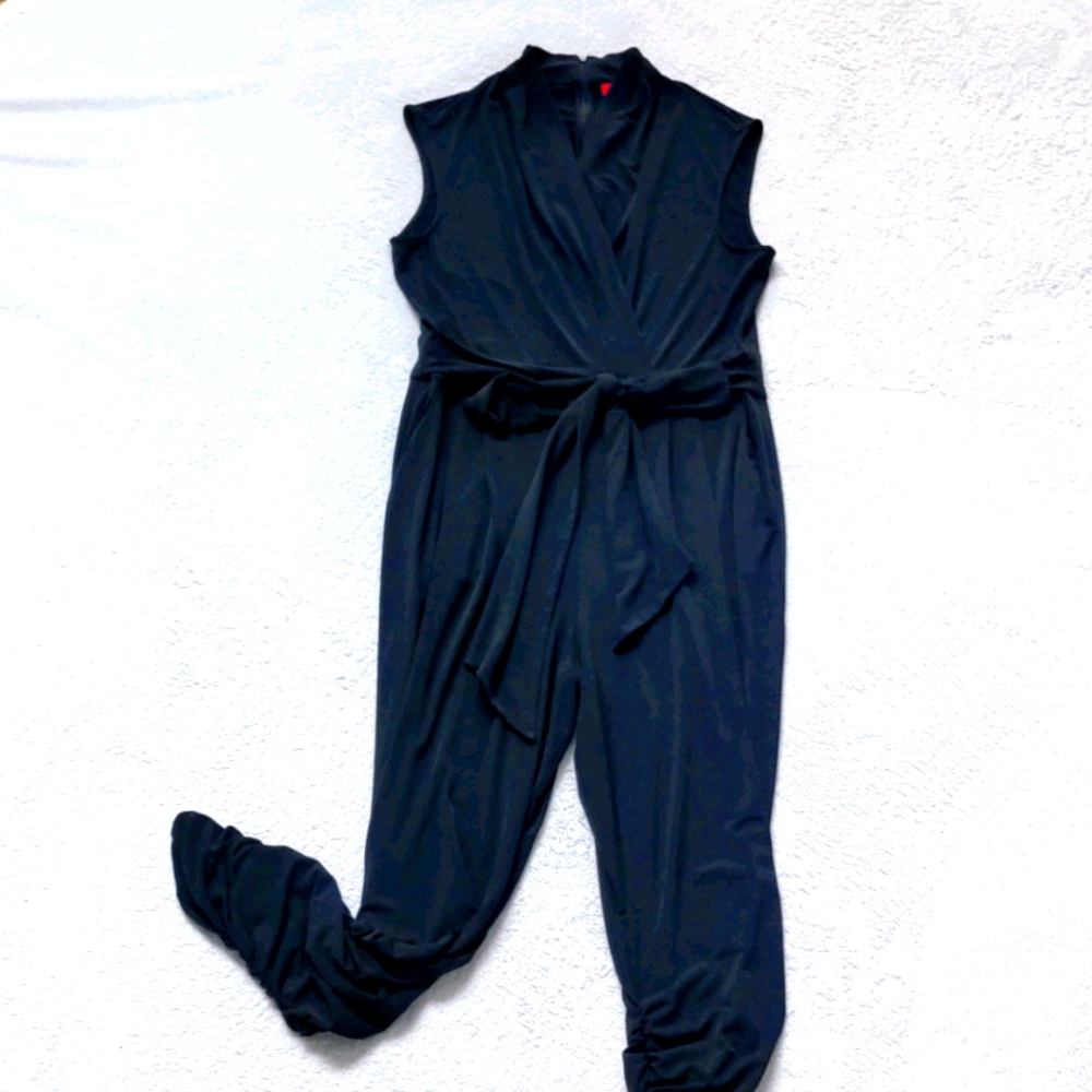 Navy Blue Knit Jumpsuit